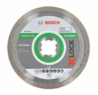 BOSCH DIAMOND CUTTING BLADE X-LOCK 125 X 22.23 X 1.6 X 7 